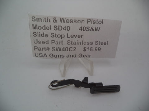 SW40C2 Smith & Wesson Model SD40 Slide Stop Lever Assembly Used Part