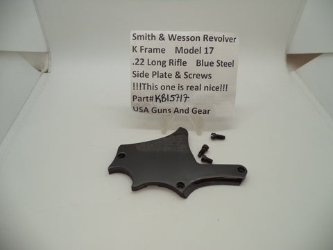 KB15717 Smith & Wesson Used K Frame Model 17 .22 Long Rifle Side Plate & Screws