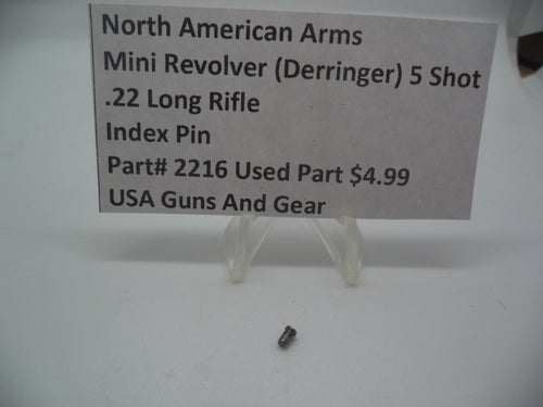 2216 North American Arms Mini Revolver 5 Shot Index Pin (Used Part) .22 Long Rifle