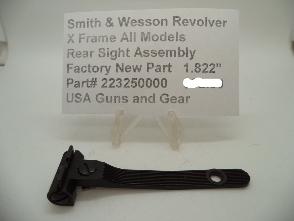 Smith & Wesson X Frame Rear Sight Assembly - 1.822" Black Blade - Models 500/460/454/45/44 - Factory New Part 223250000