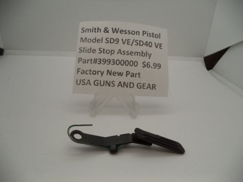 399300000 Smith & Wesson Pistol Model SD9VE SD40VE Slide Stop Assembly New