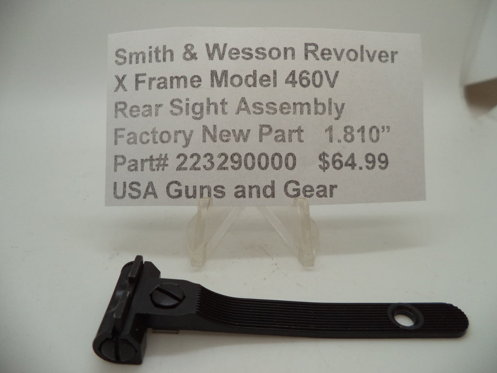 Smith & Wesson X Frame 460V Rear Sight Assembly - 1.810" Black Post-1992 223290000