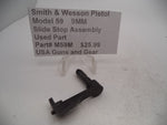 M59M Smith & Wesson Pistol Model 59 9MM Slide Stop Assembly Used