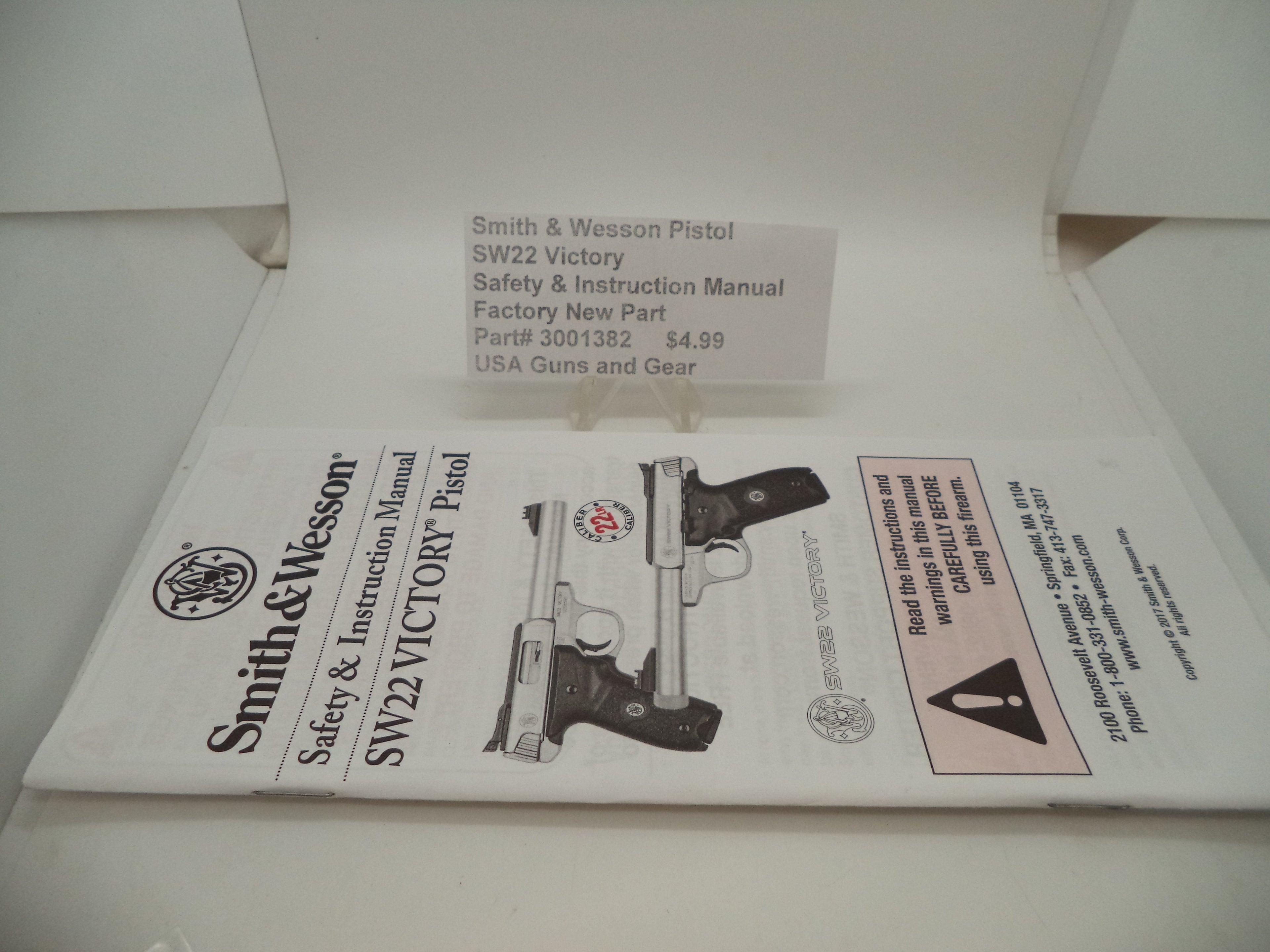 SW22 Victory Safety & Instruction Manual | S&W Part 3001382