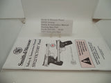 3001382 Smith & Wesson Pistol SW22 Victory Safety & Instruction Manual New Part