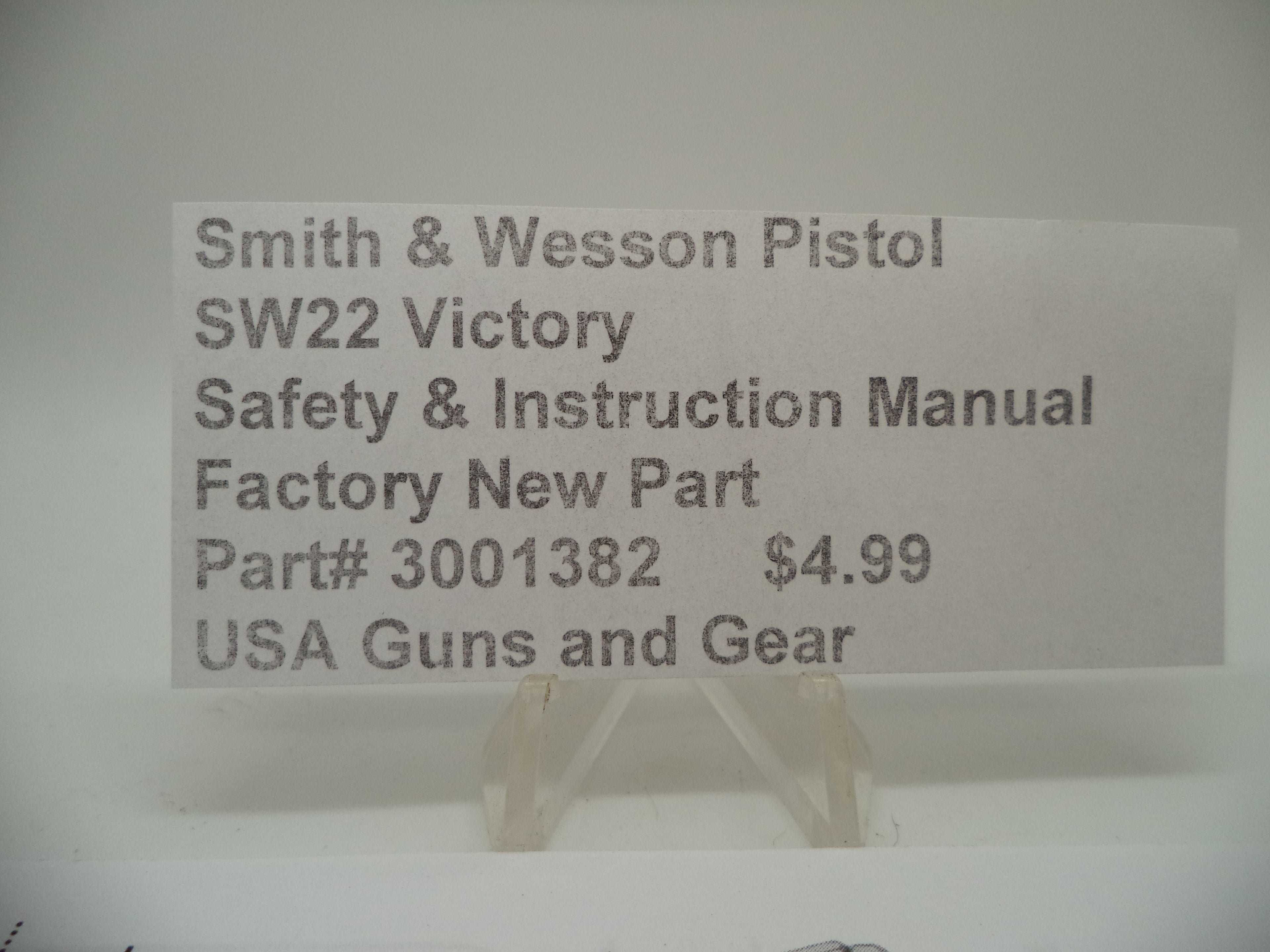 SW22 Victory Safety & Instruction Manual | S&W Part 3001382