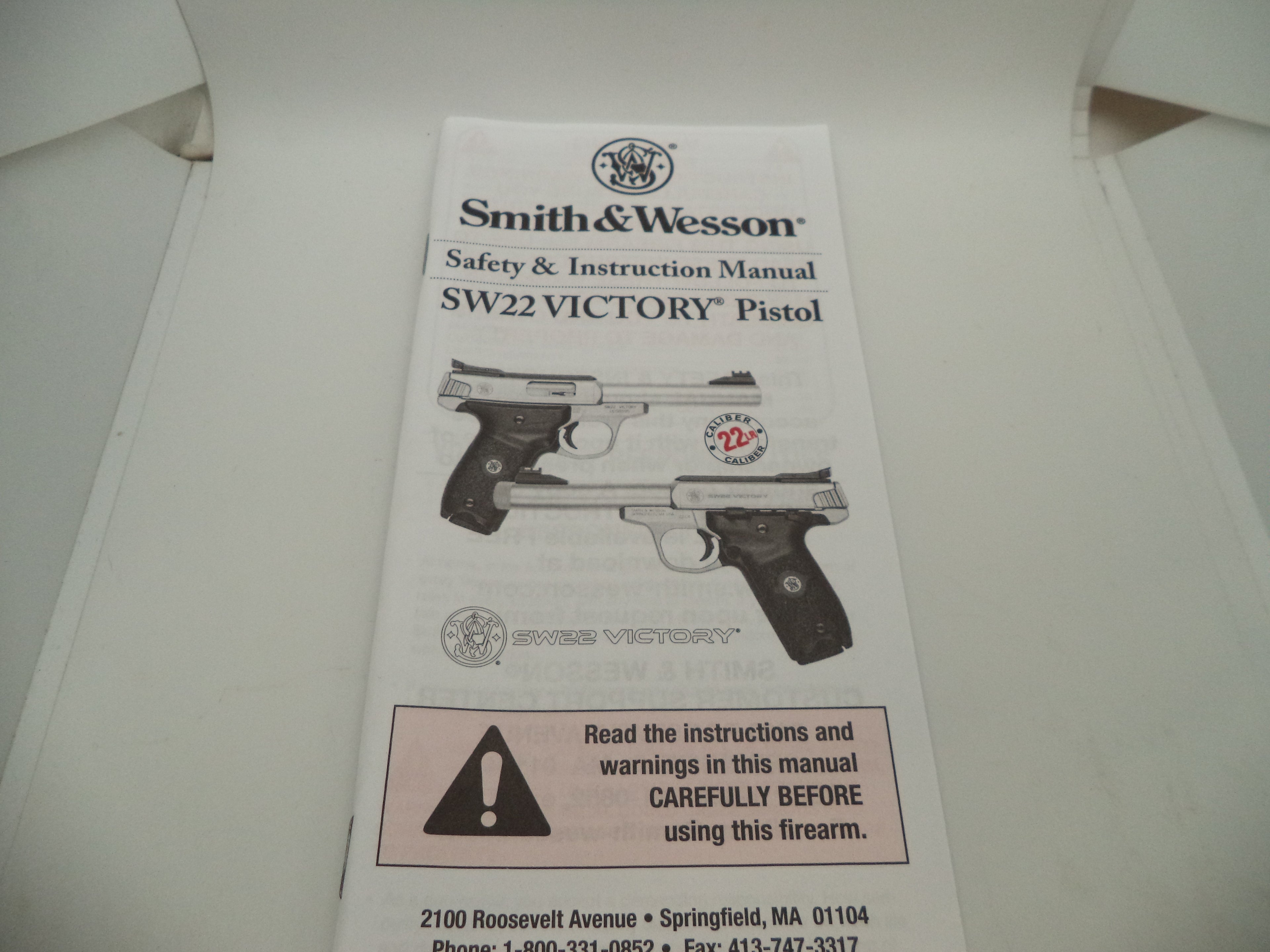 SW22 Victory Safety & Instruction Manual | S&W Part 3001382