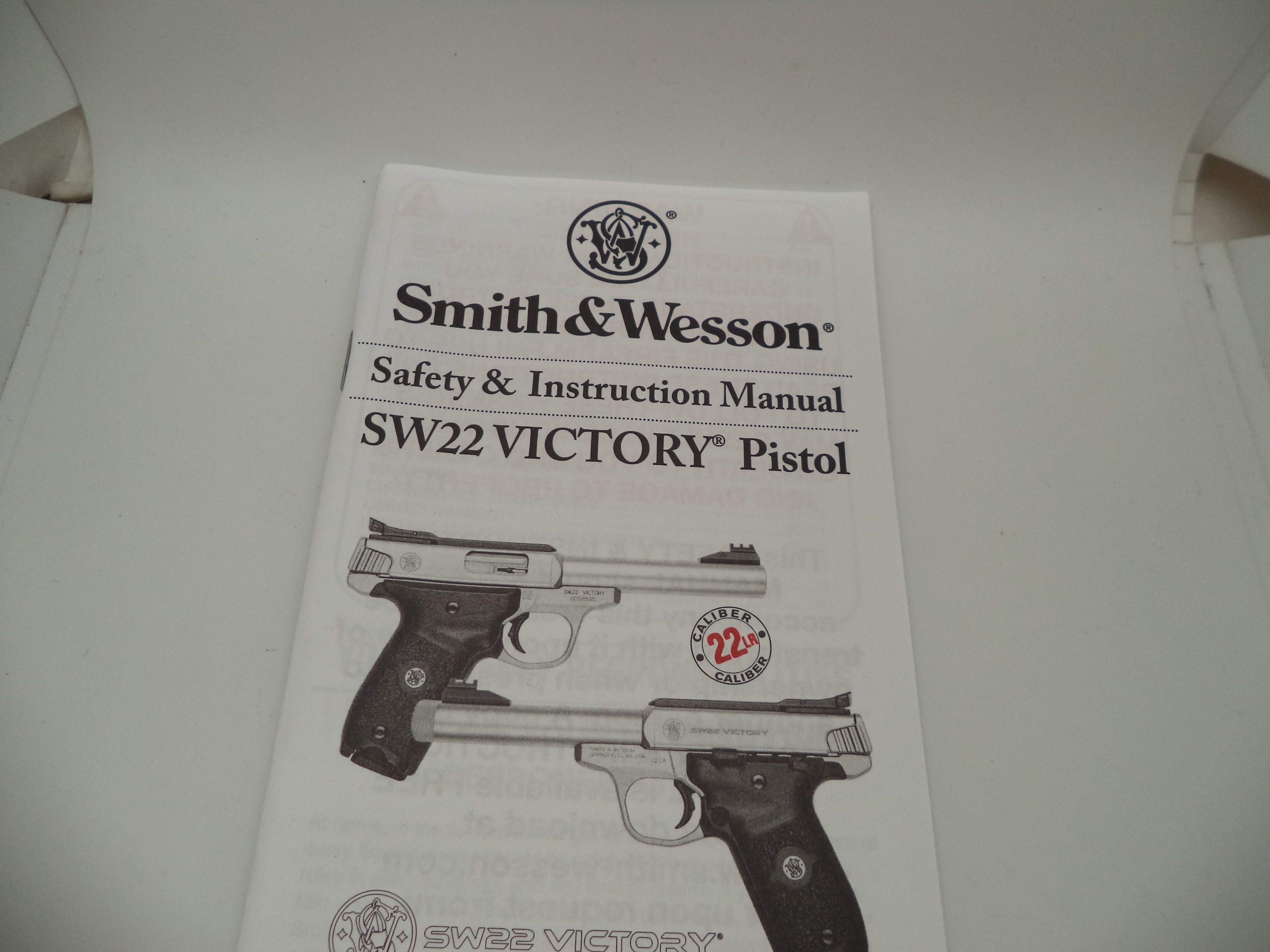 SW22 Victory Safety & Instruction Manual | S&W Part 3001382