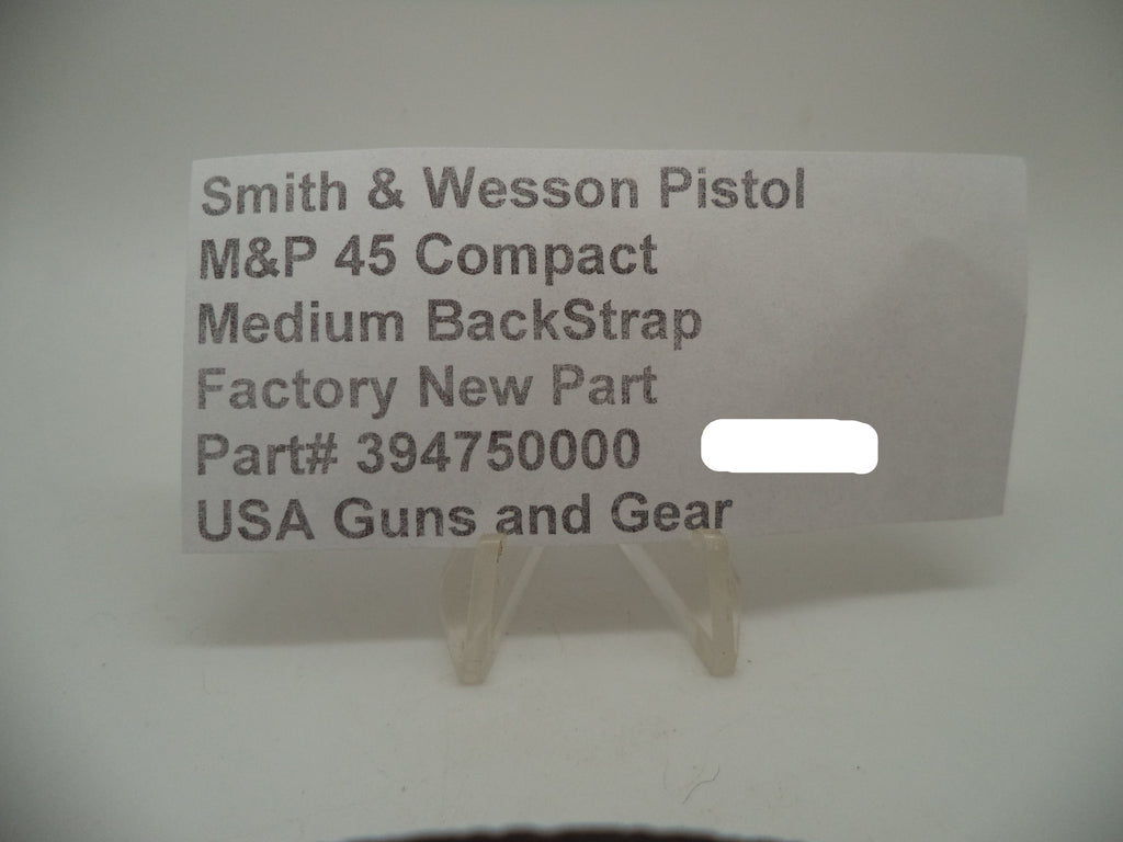 Smith & Wesson Pistol M&P 45 Compact Medium BackStrap 394750000