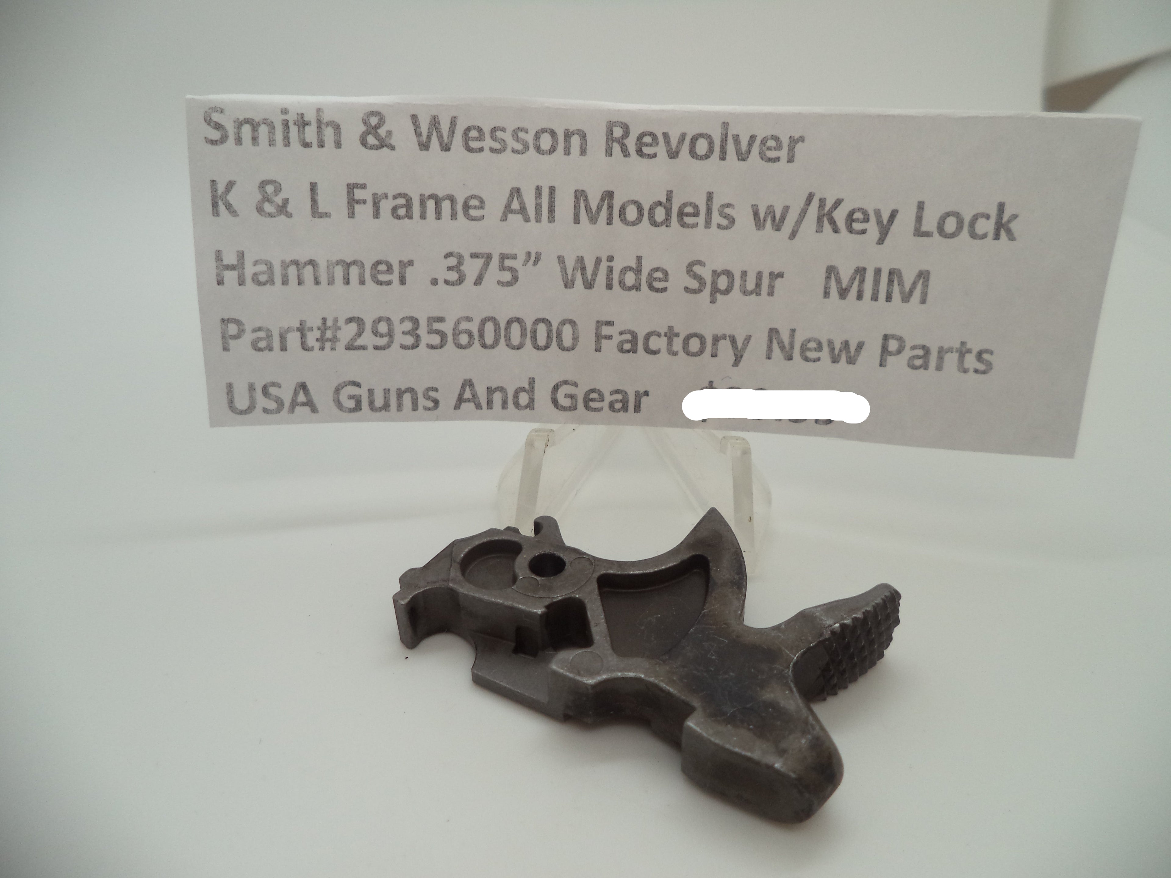 S&W K/L Frame MIM Hammer .375" Wide Spur - Centerfire Models 293560000