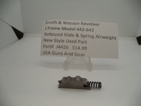 Part#J4426 Smith & Wesson Revolver J Frame Model 442-642 Rebound Slide & Spring Used