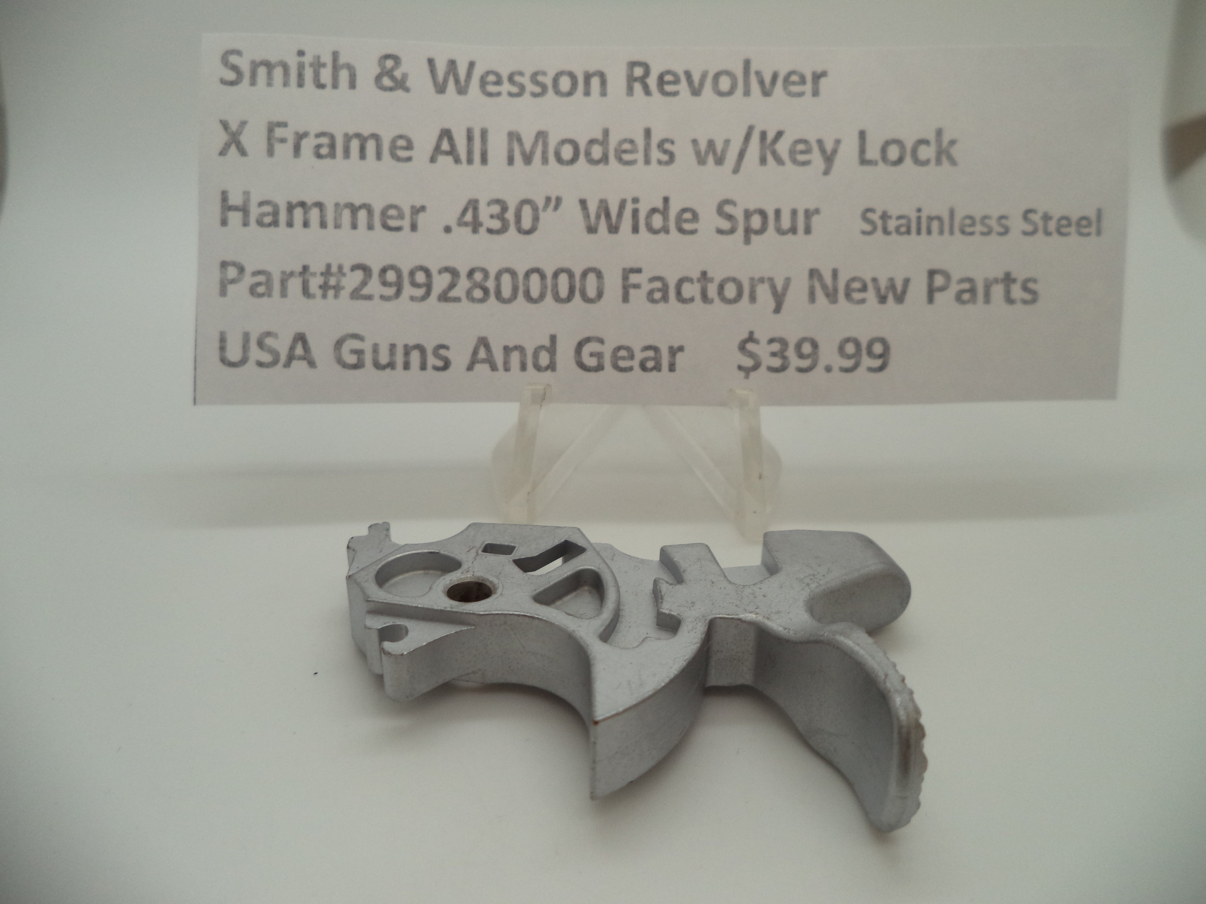 Smith & Wesson X Frame MIM Hammer .430" New Style with Key Lock 299280000