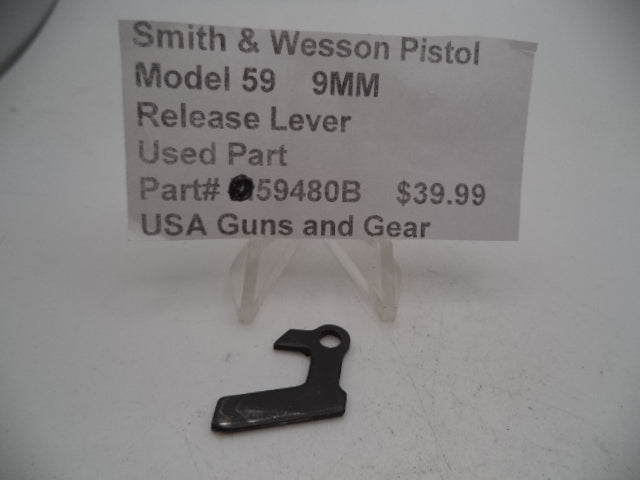 59480B Smith & Wesson Pistol Model 59 9MM Release Lever  Used