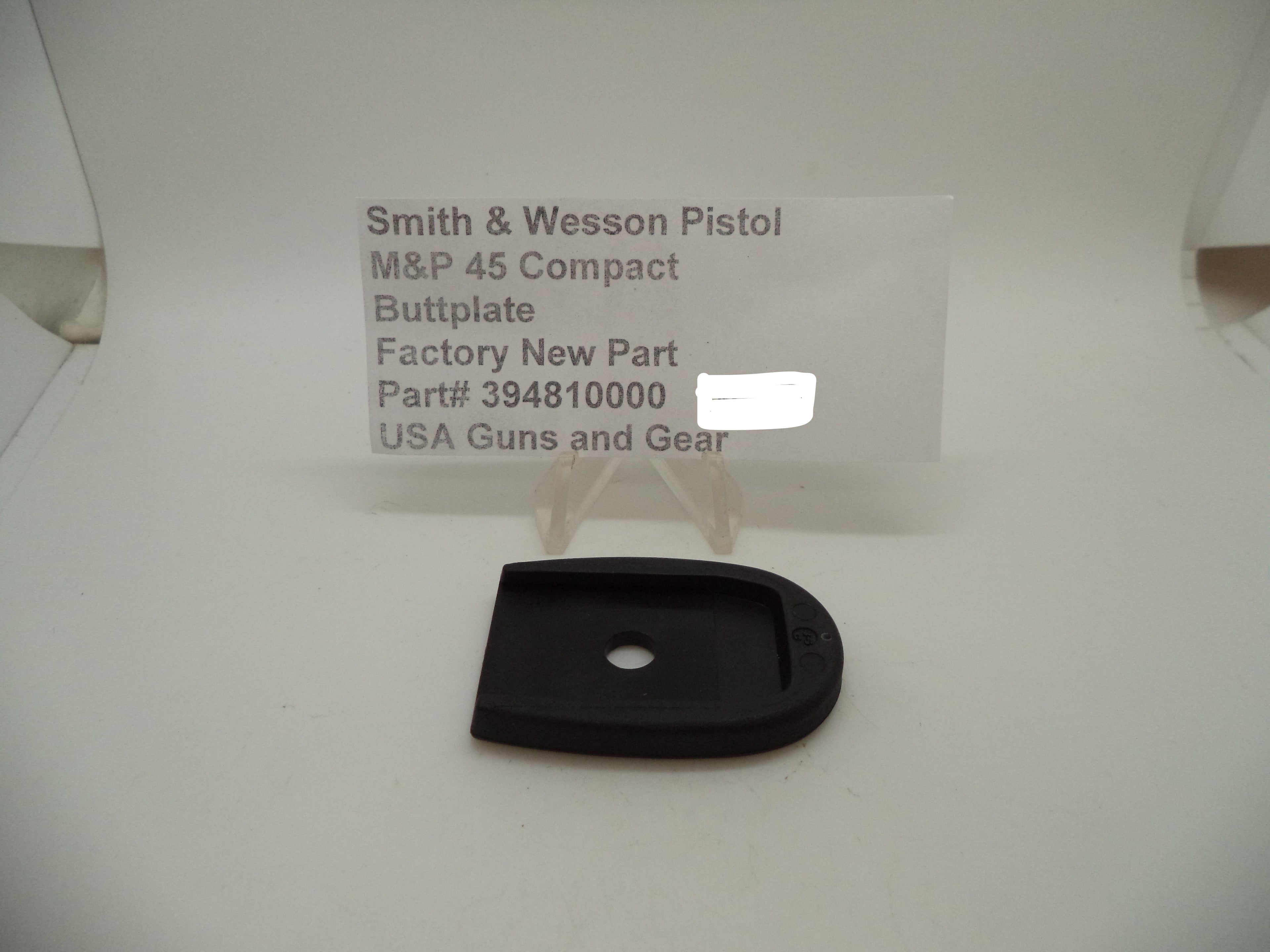 Smith & Wesson M&P 45 Compact Magazine Buttplate - Factory OEM 394810000