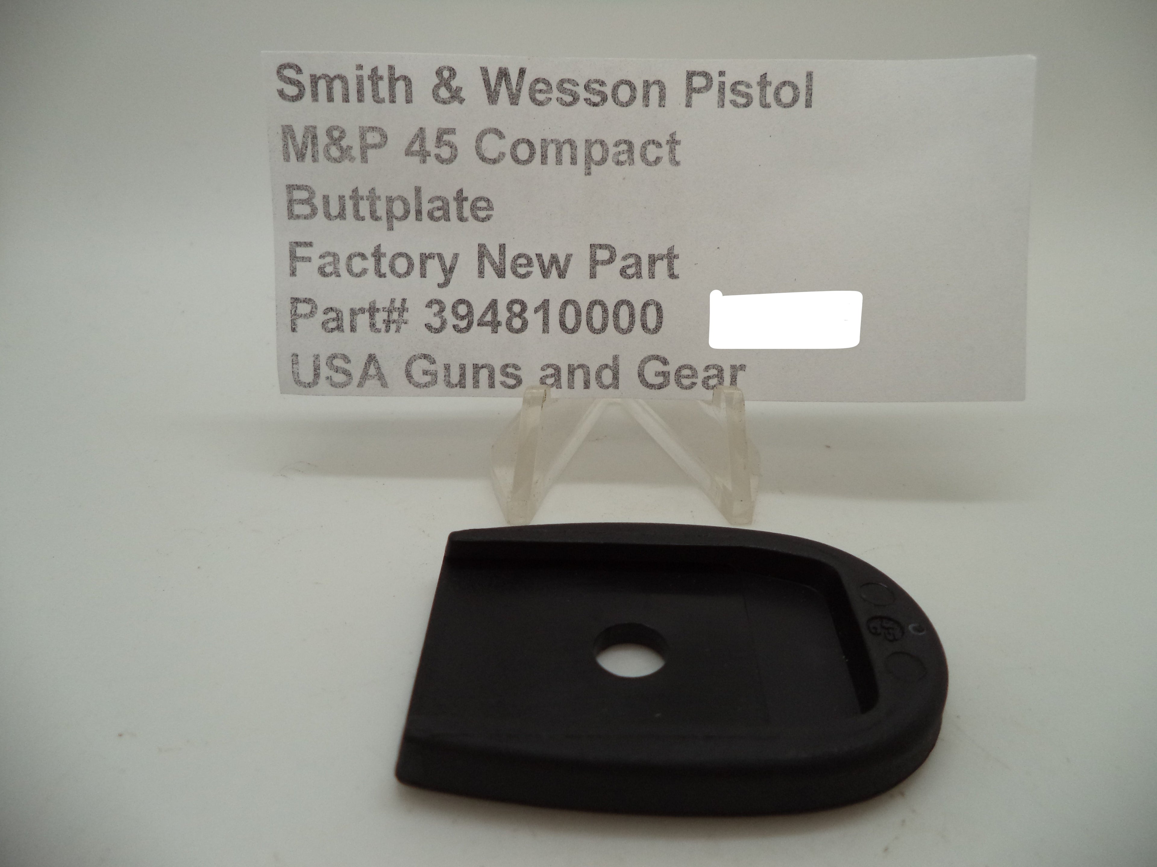 Smith & Wesson M&P 45 Compact Magazine Buttplate - Factory OEM 394810000