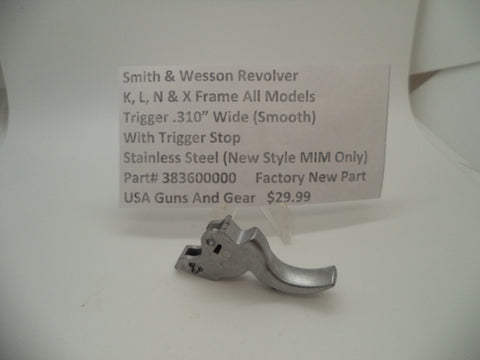 383600000 Smith & Wesson K L N X Frame All Models MIM Smooth Trigger .310" New