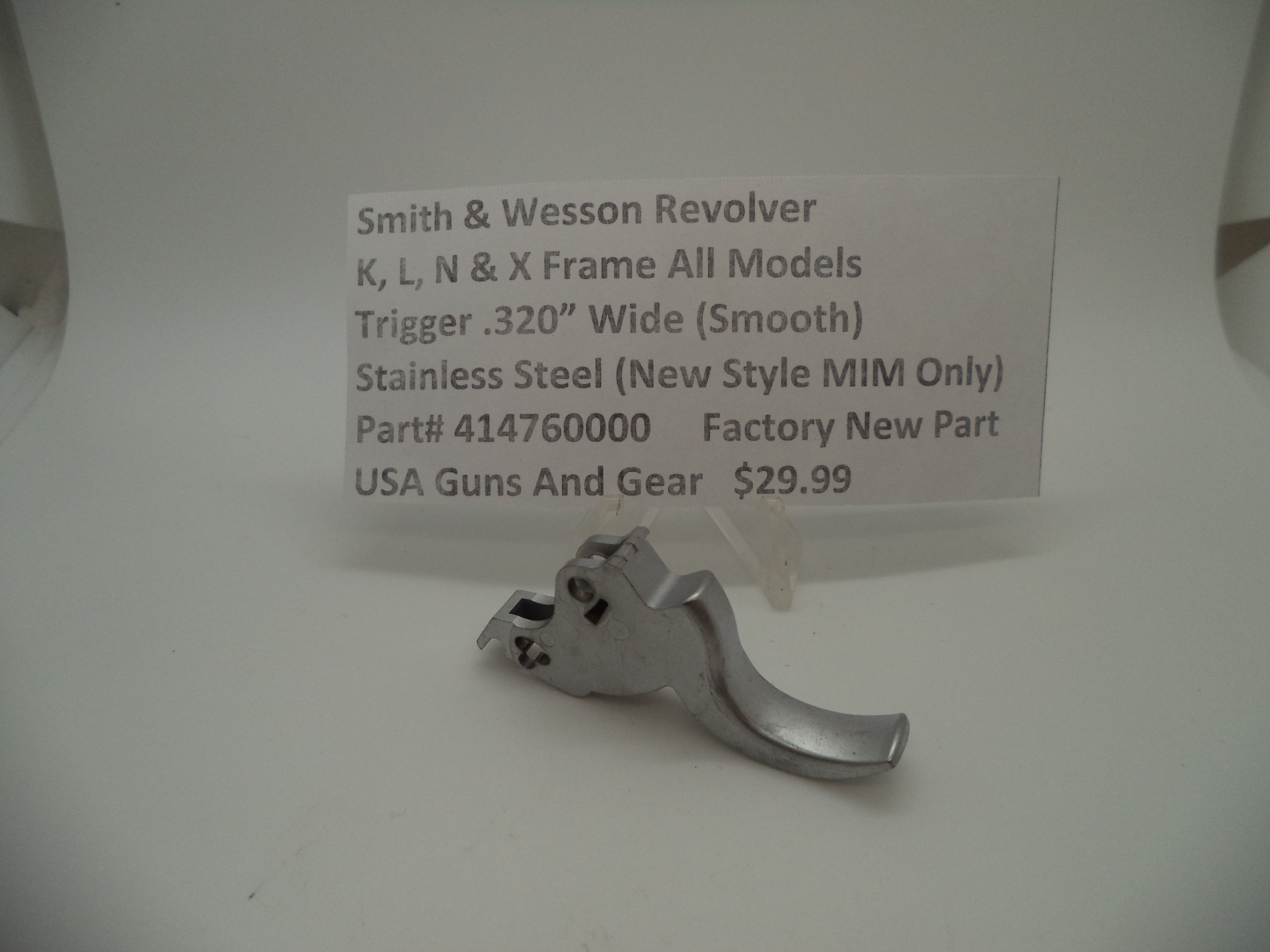 Smith & Wesson K L N X Frame Smooth Trigger .320" MIM New Style - 414760000