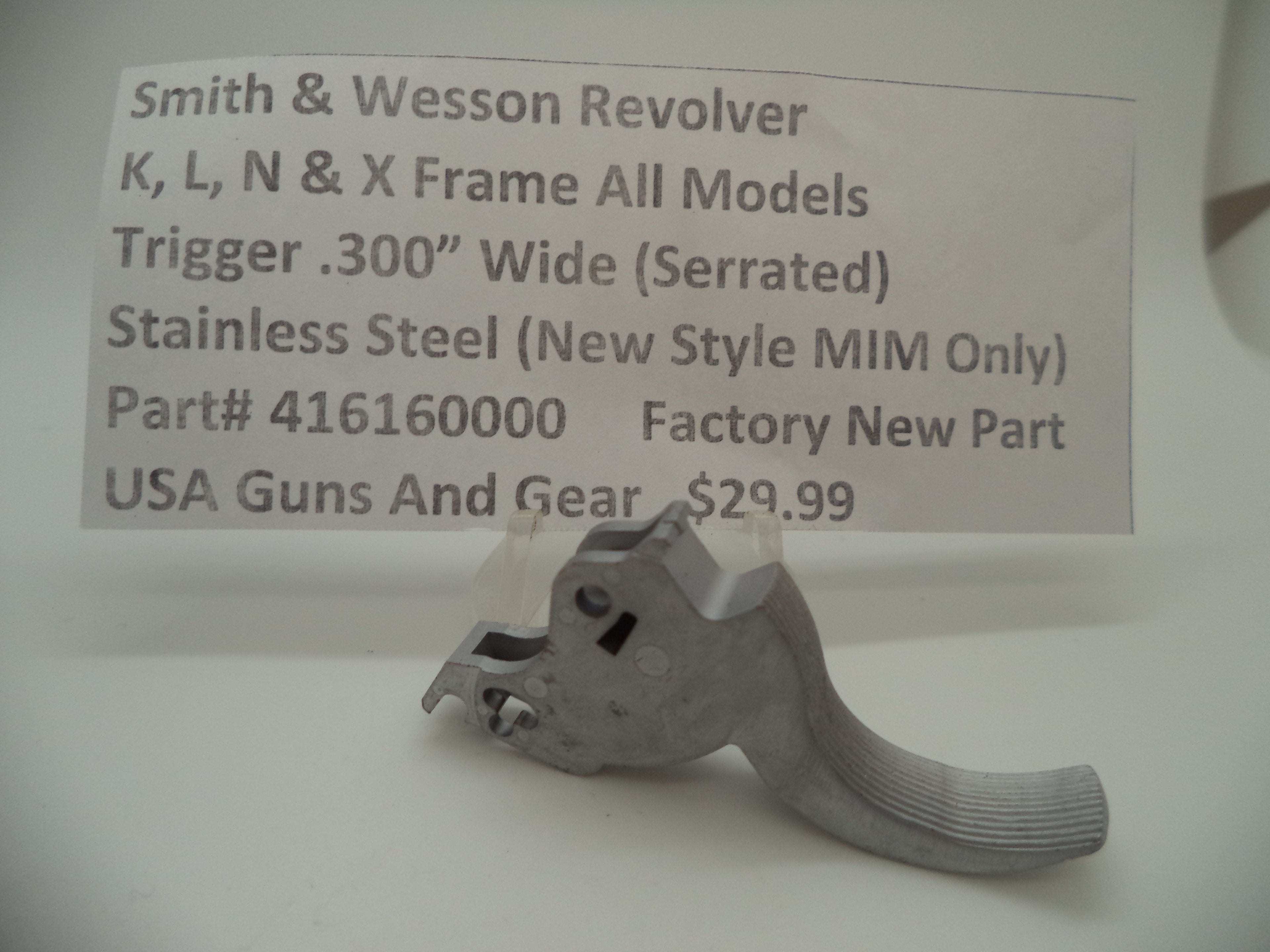 Smith & Wesson K L N X Frame All Models MIM Serrated Trigger .300" 416160000