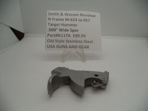 N117A Smith & Wesson Revolver N Frame M-624 to 657 Target Hammer .500" Wide Spur