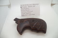 Smith & Wesson N Frame revolver wood grip round butt factory part displayed on a white surface with a label indicating the model number and price.