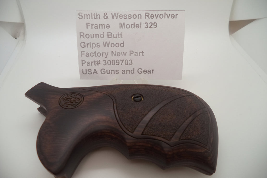 Smith & Wesson N Frame Wood Grips with Hardware - Round Butt Only - Factory New Part 3009703