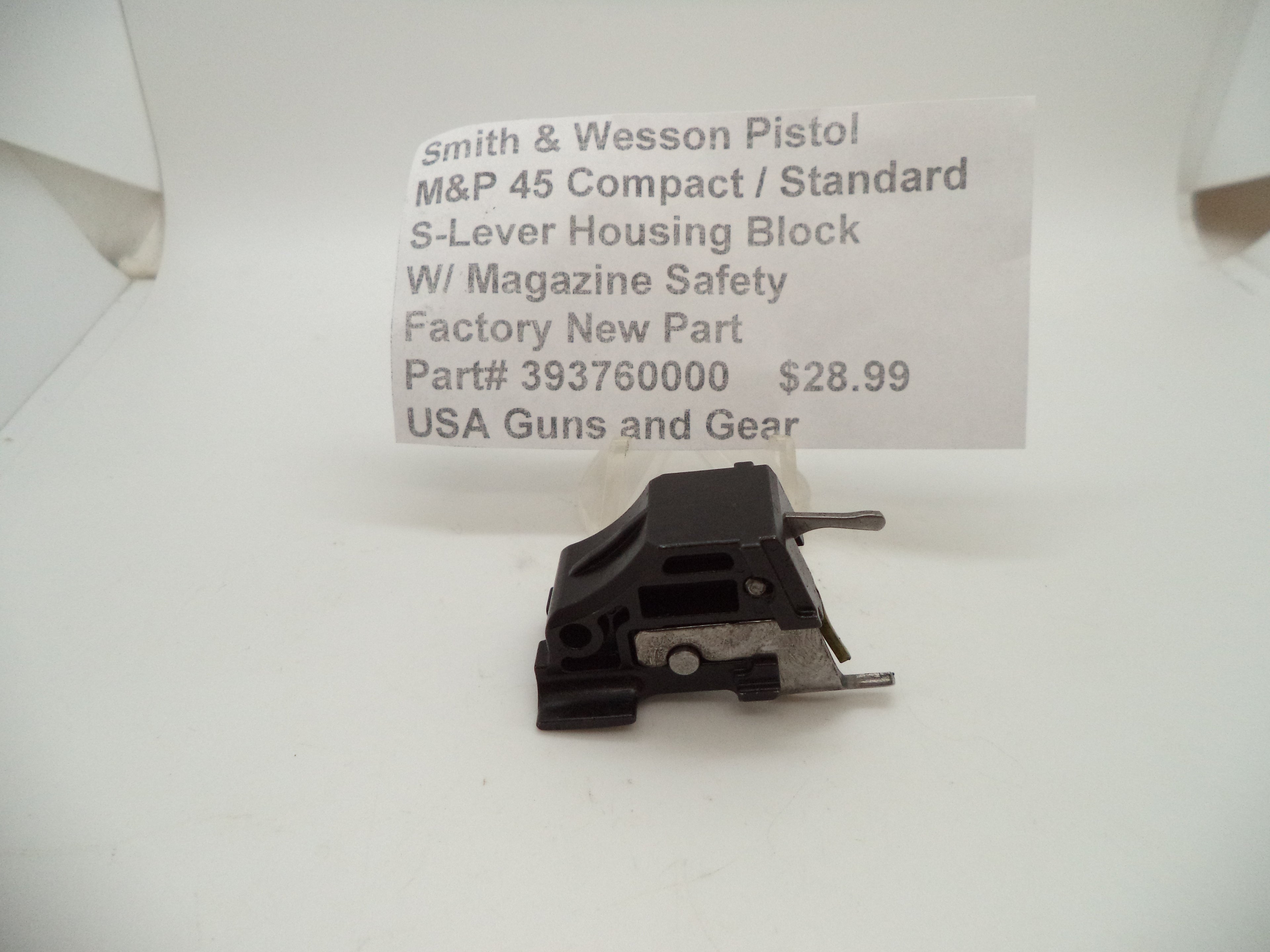 S&W M&P 45 S-Lever Housing Block - Factory OEM Part 393760000