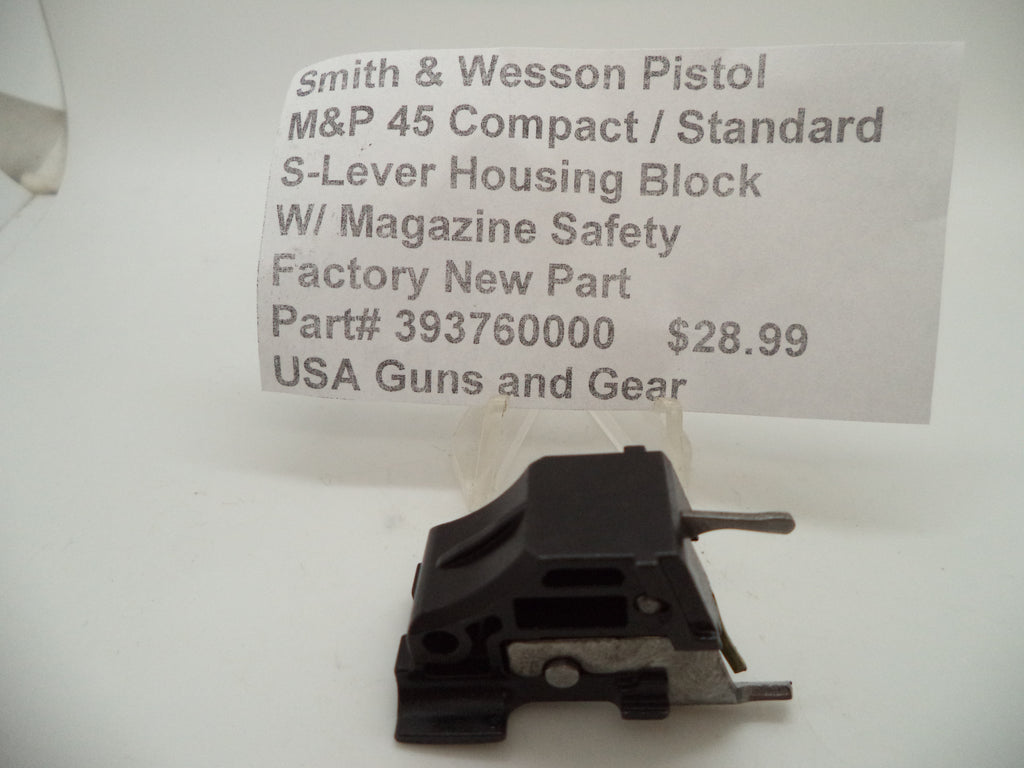 S&W M&P 45 S-Lever Housing Block - Factory OEM Part 393760000