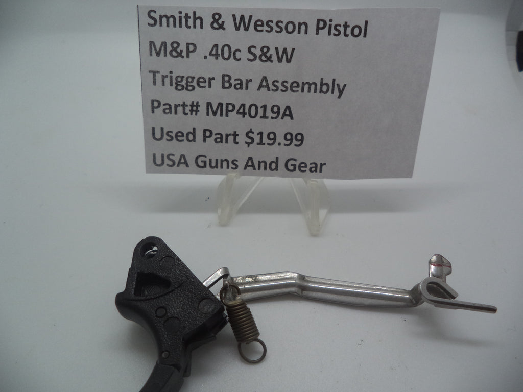MP4019A Smith & Wesson Pistol M&P Trigger Bar Assembly & Spring Used .40c  S&W