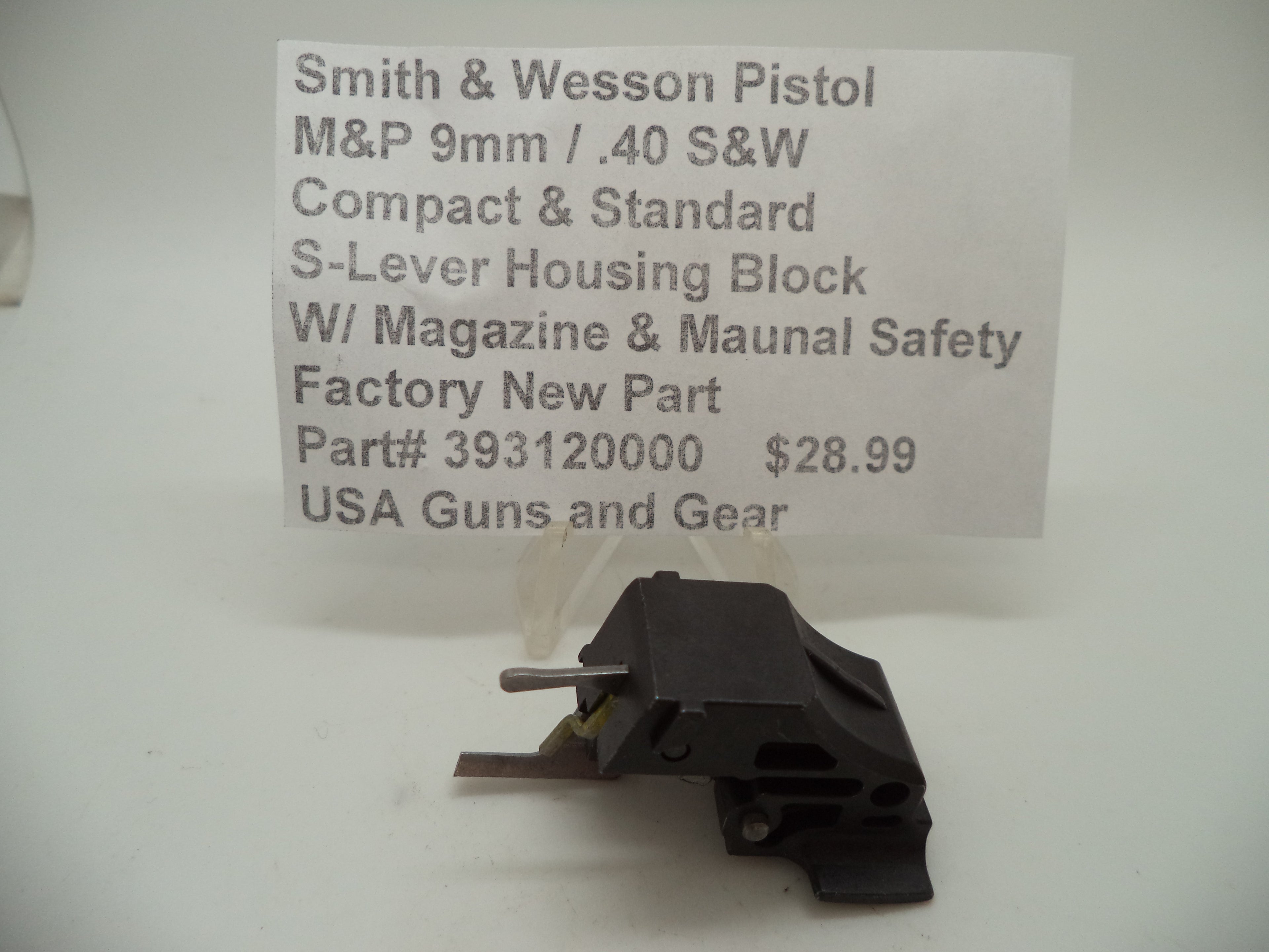 S&W M&P 9/40 Sear Housing Block Mag/Manual Safety | OEM 393120000