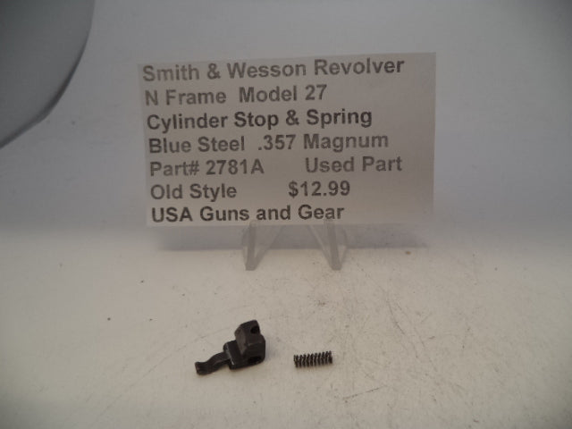 2781A Smith & Wesson N Frame Model 27  .357 Magnum Cylinder Stop & Spring Used