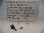 2781A Smith & Wesson N Frame Model 27  .357 Magnum Cylinder Stop & Spring Used