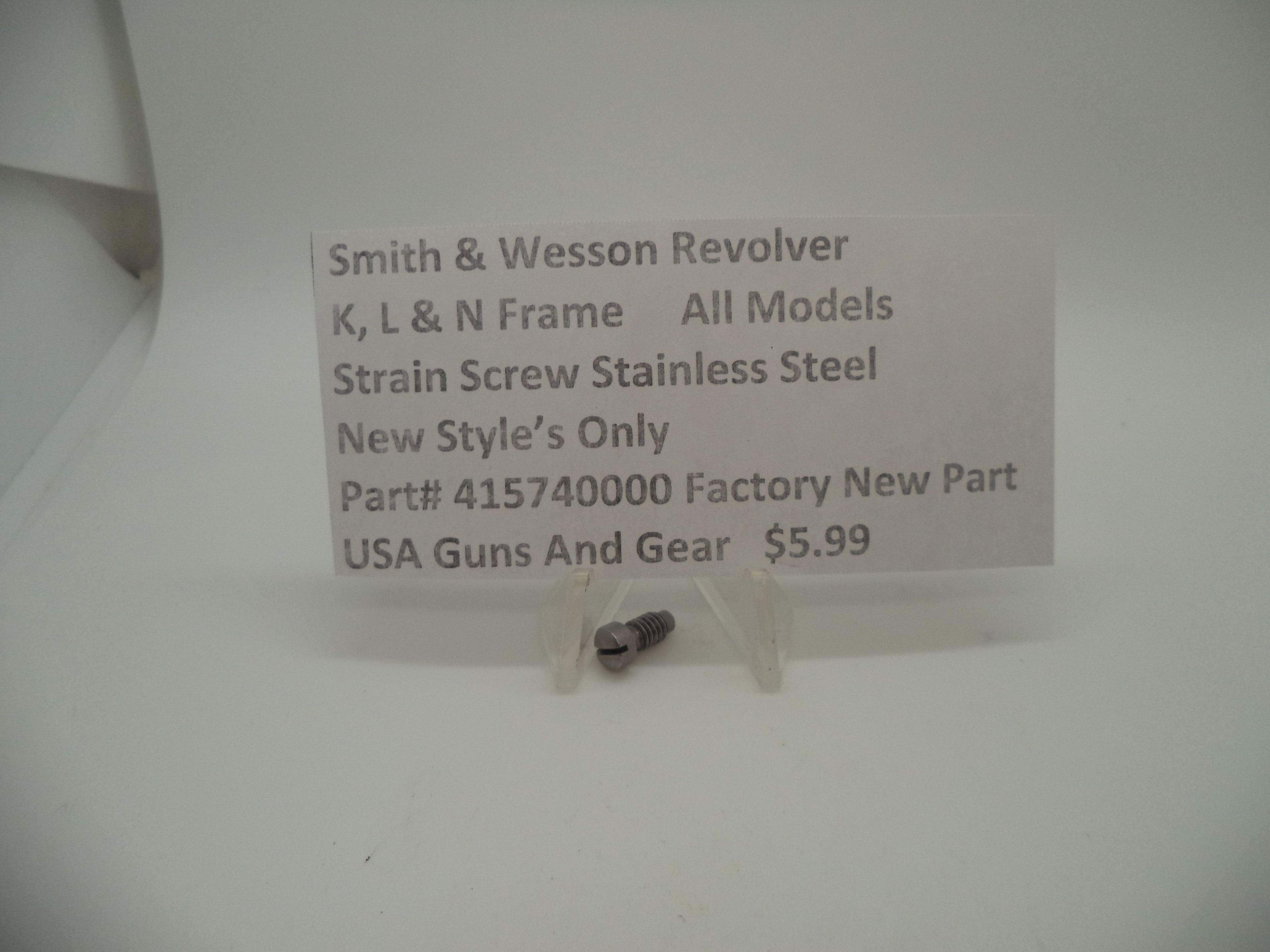Smith & Wesson K L N X Frames All Models Strain Screw Round Butt 415740000