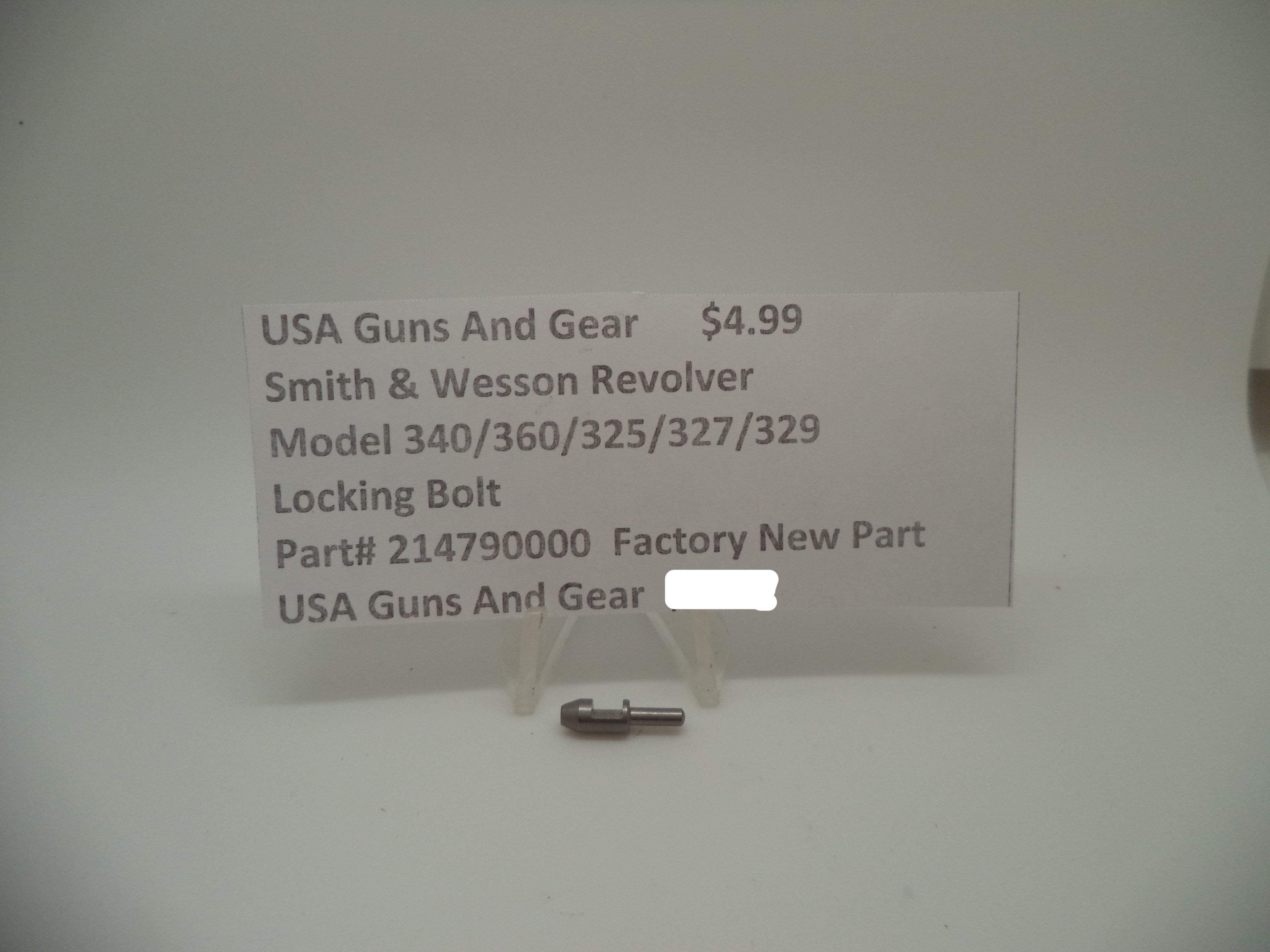 Smith & Wesson J Frame Locking Bolt Models 340/360/325PD/327/329PD Factory New Part 214790000