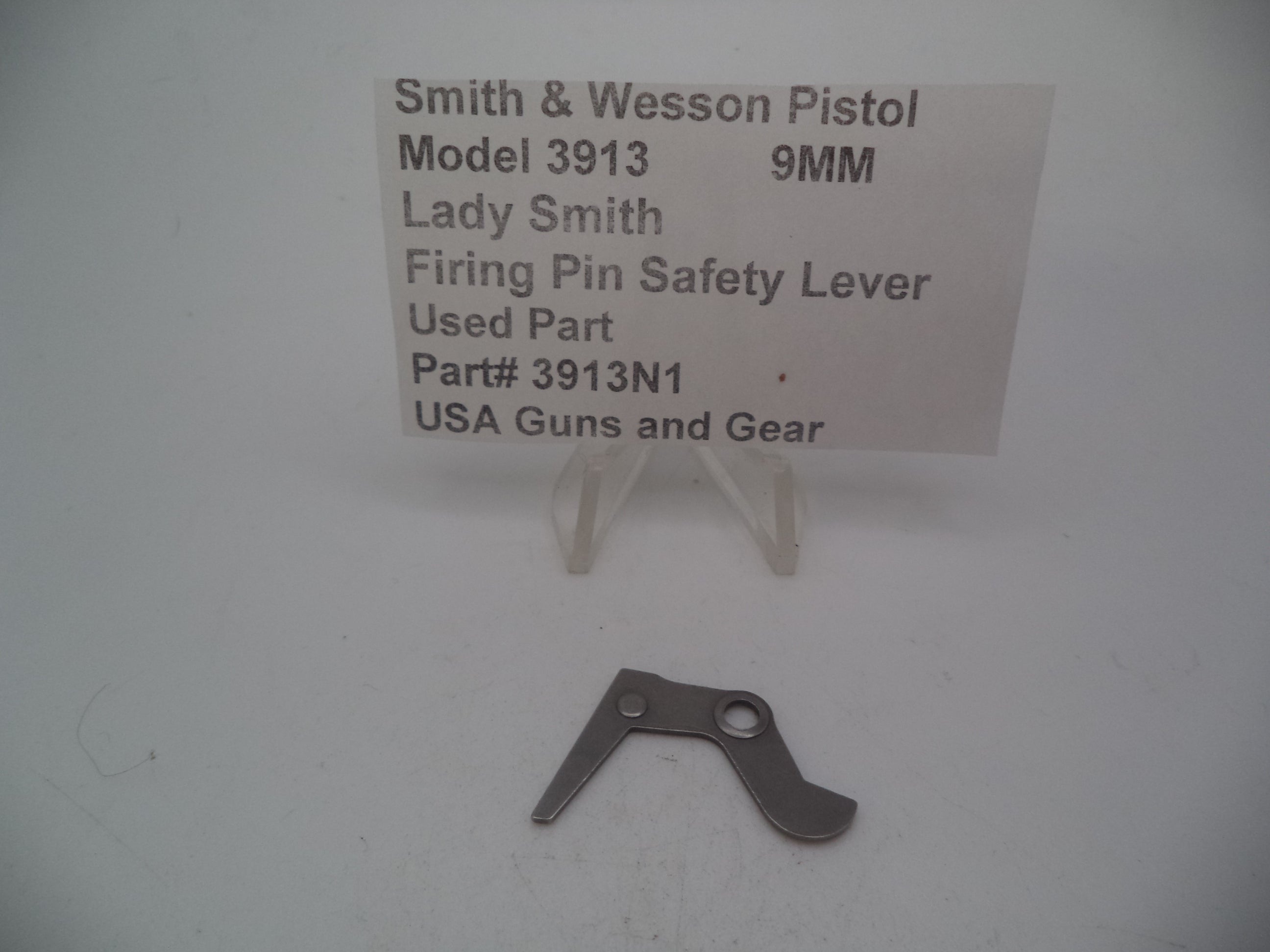 Smith & Wesson Model 3913 Firing Pin Safety Lever Lady Smith 9MM Used - 3913N1