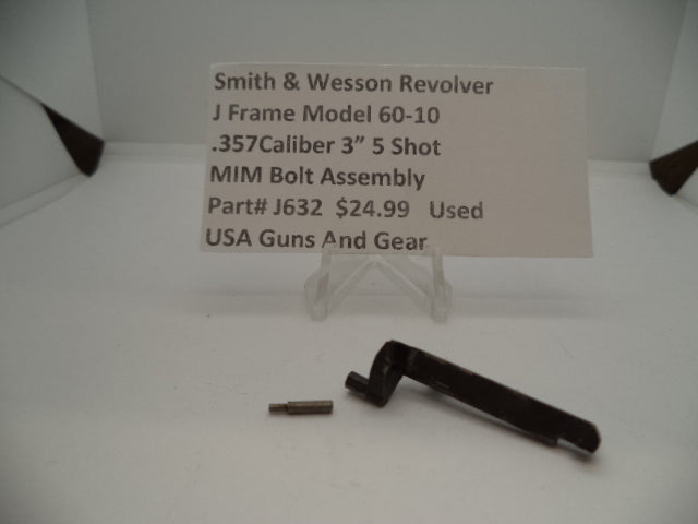 J632 Smith & Wesson Used J Frame Model 60-10 .357 MIM Bolt Assembly Revolver