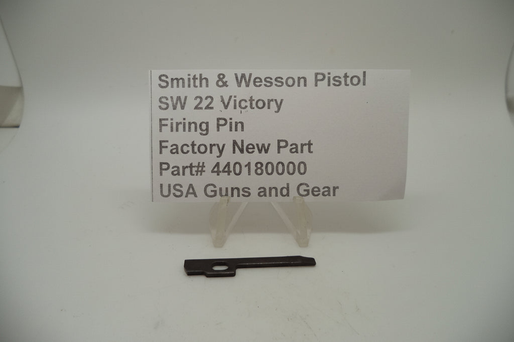 Smith & Wesson Pistol SW 22 Victory Firing Pin displayed on a white background with a label providing product information.