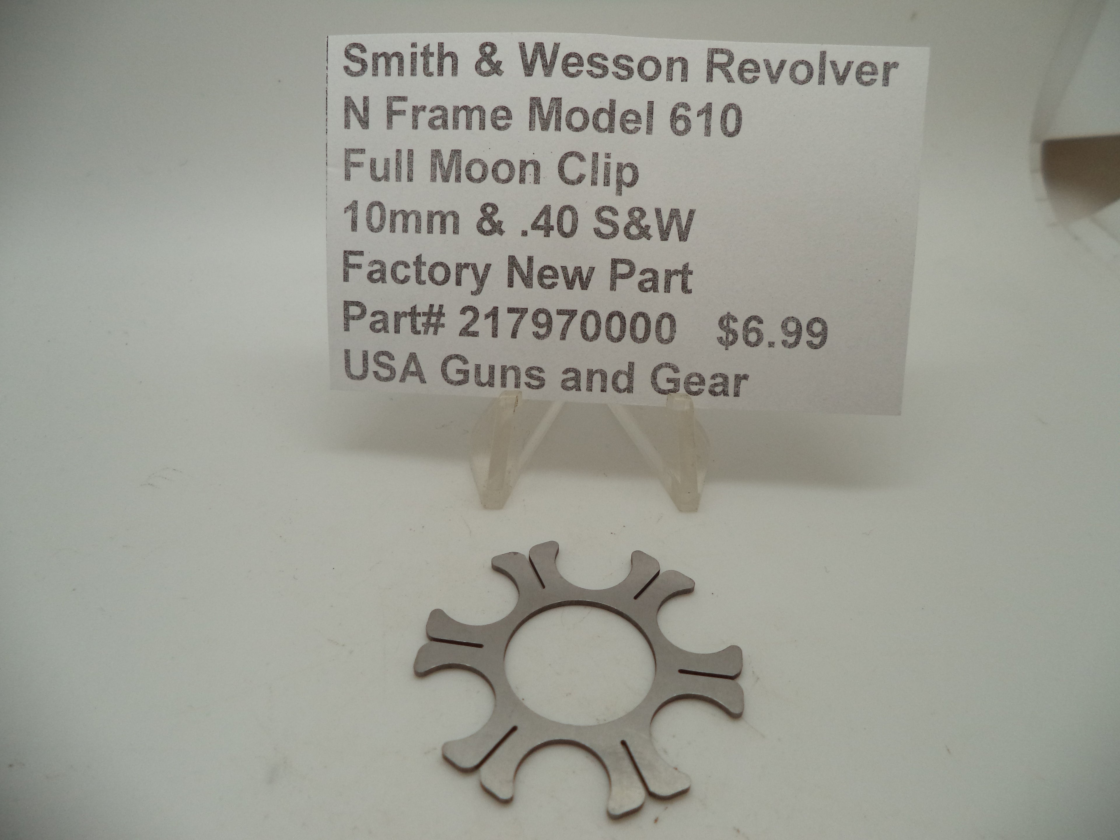 Smith & Wesson Model 610 Full Moon Clip - 10mm/40S&W - 6 Round Stainless Steel