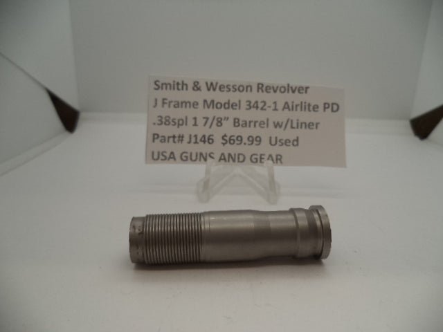 J146 Smith & Wesson Used J Frame Model 342-1 Airlite PD .38 Special 1 7/8" Barre