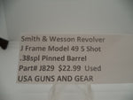 J829 Smith & Wesson Used J Frame Model 49 .38Spl 2" Pinned Barrel Assembly
