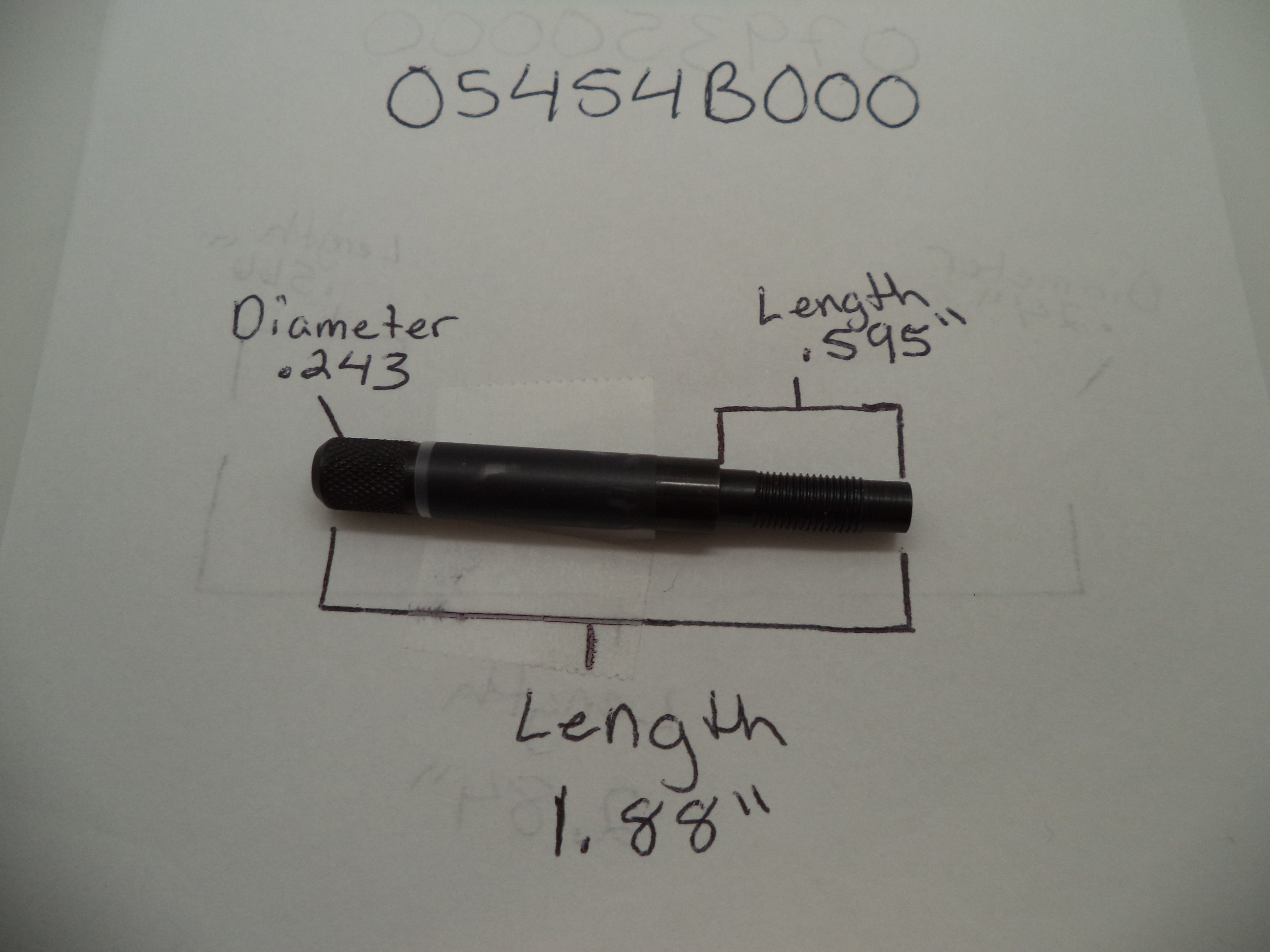 Smith & Wesson K Frame Extractor Rod All Models Blue 2" Barrel - 05454B000