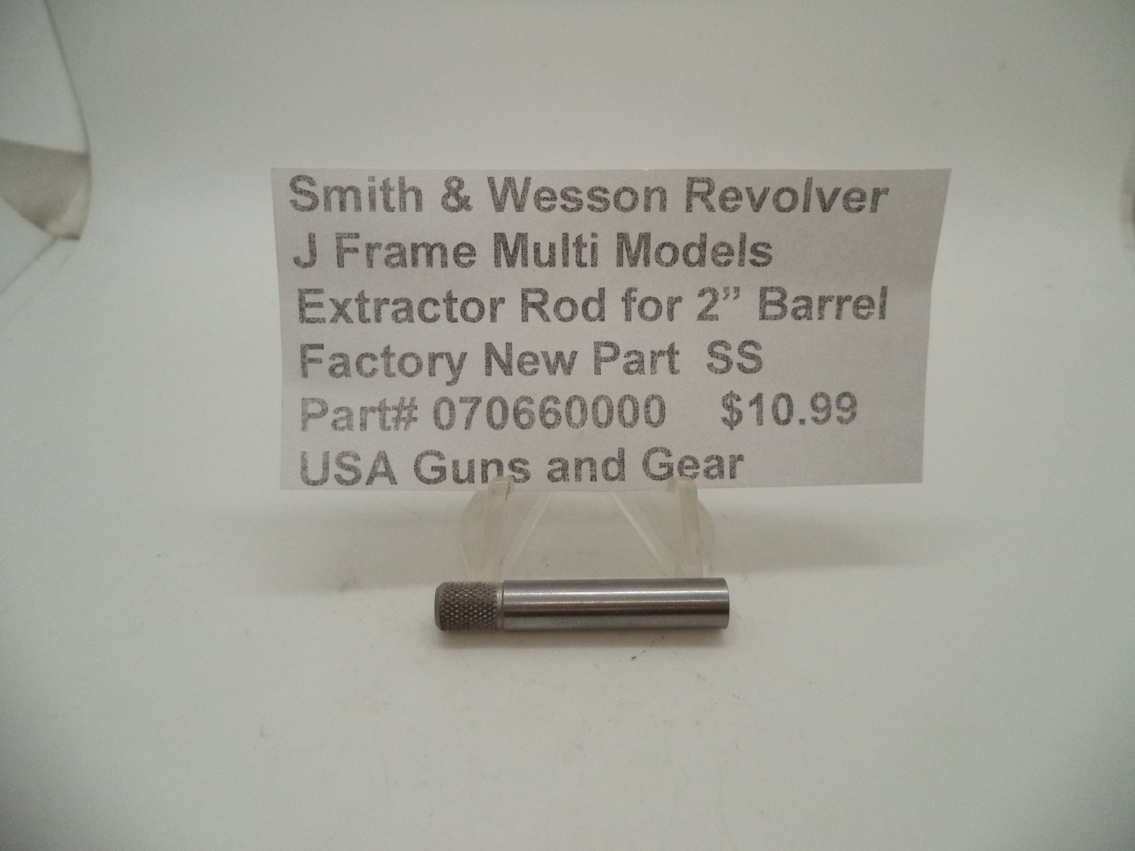 S&W Models 60, 637, 638, 640, 642, 649 Extractor Rod 070660000