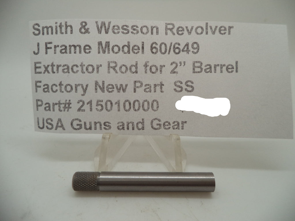 Smith & Wesson J Frame Extractor Rod Stainless Steel Models 60-9 & 649-3 - 215010000