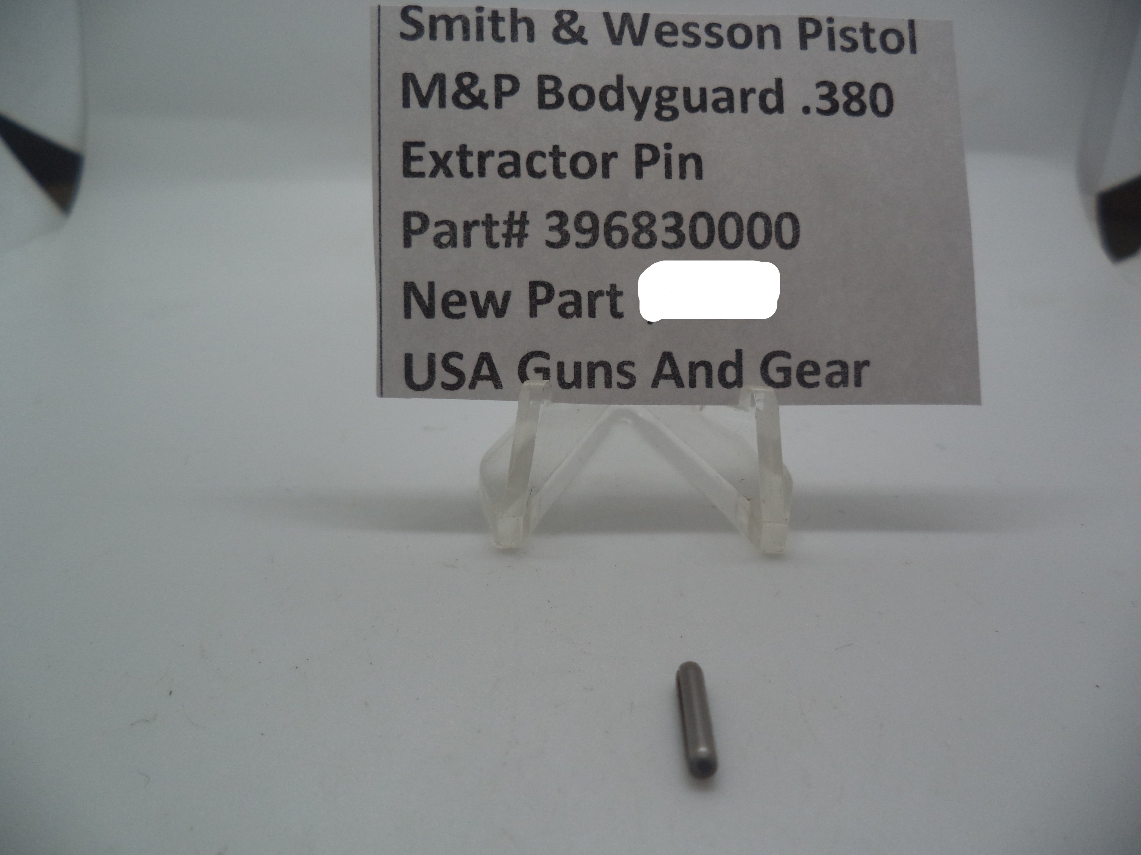 Smith & Wesson M&P Bodyguard 380 Extractor Pin Factory OEM 396830000