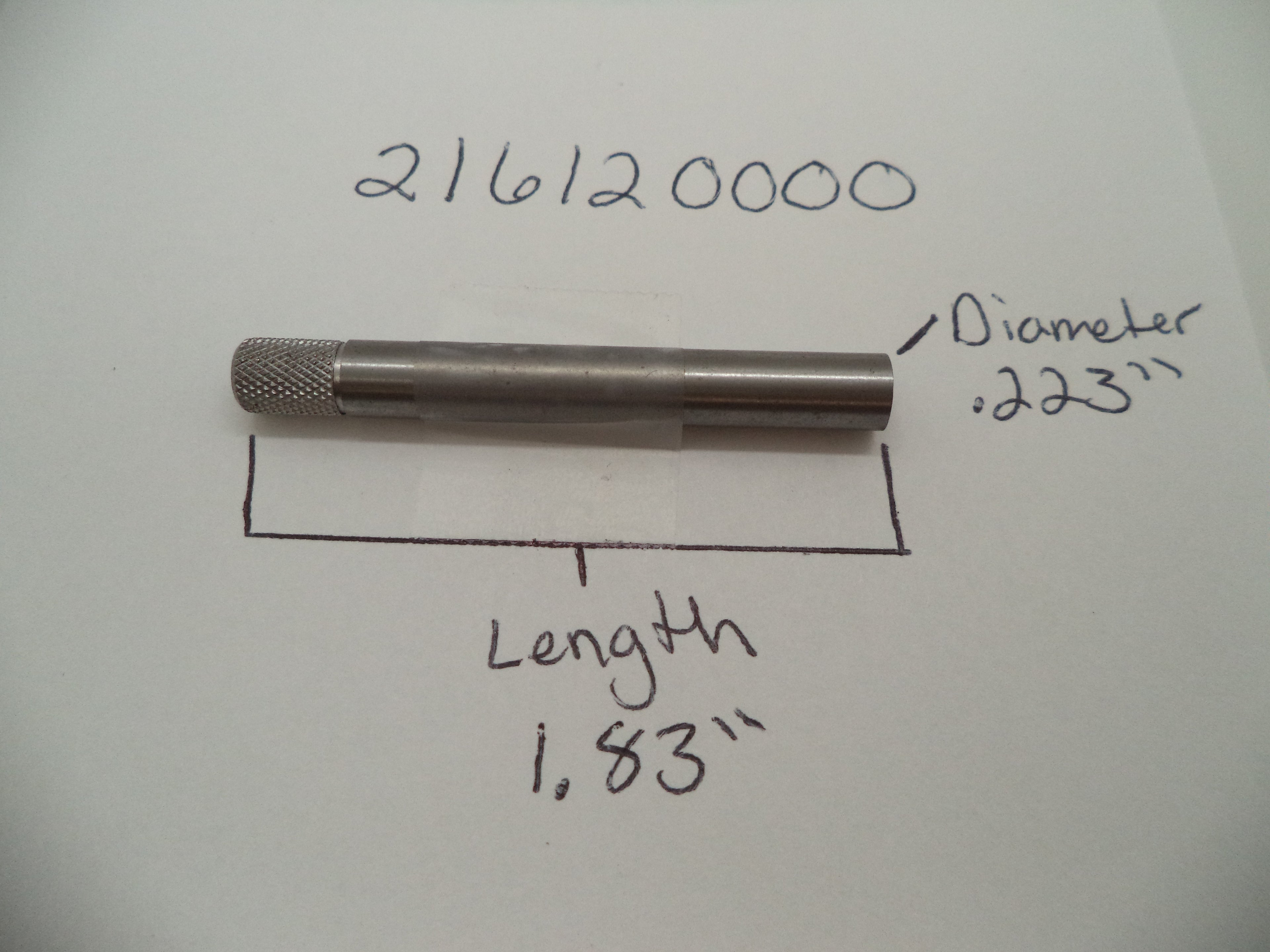 Smith & Wesson J Frame 3" Barrel Extractor Rod - Stainless Steel - Models 60-11, 317, 337, 360-1 - 216120000