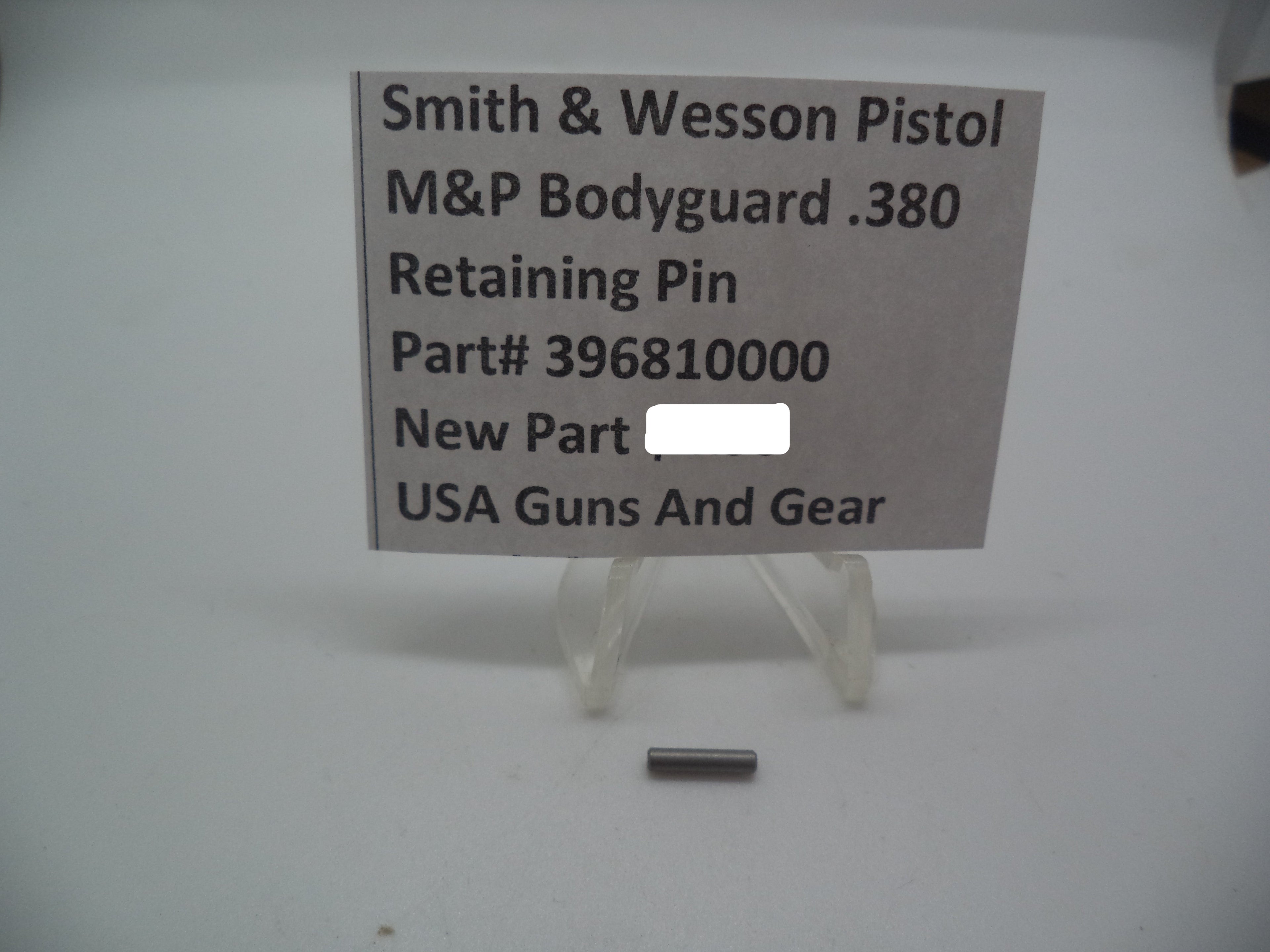 Smith & Wesson M&P Bodyguard 380 Retaining Pin Factory OEM 396810000