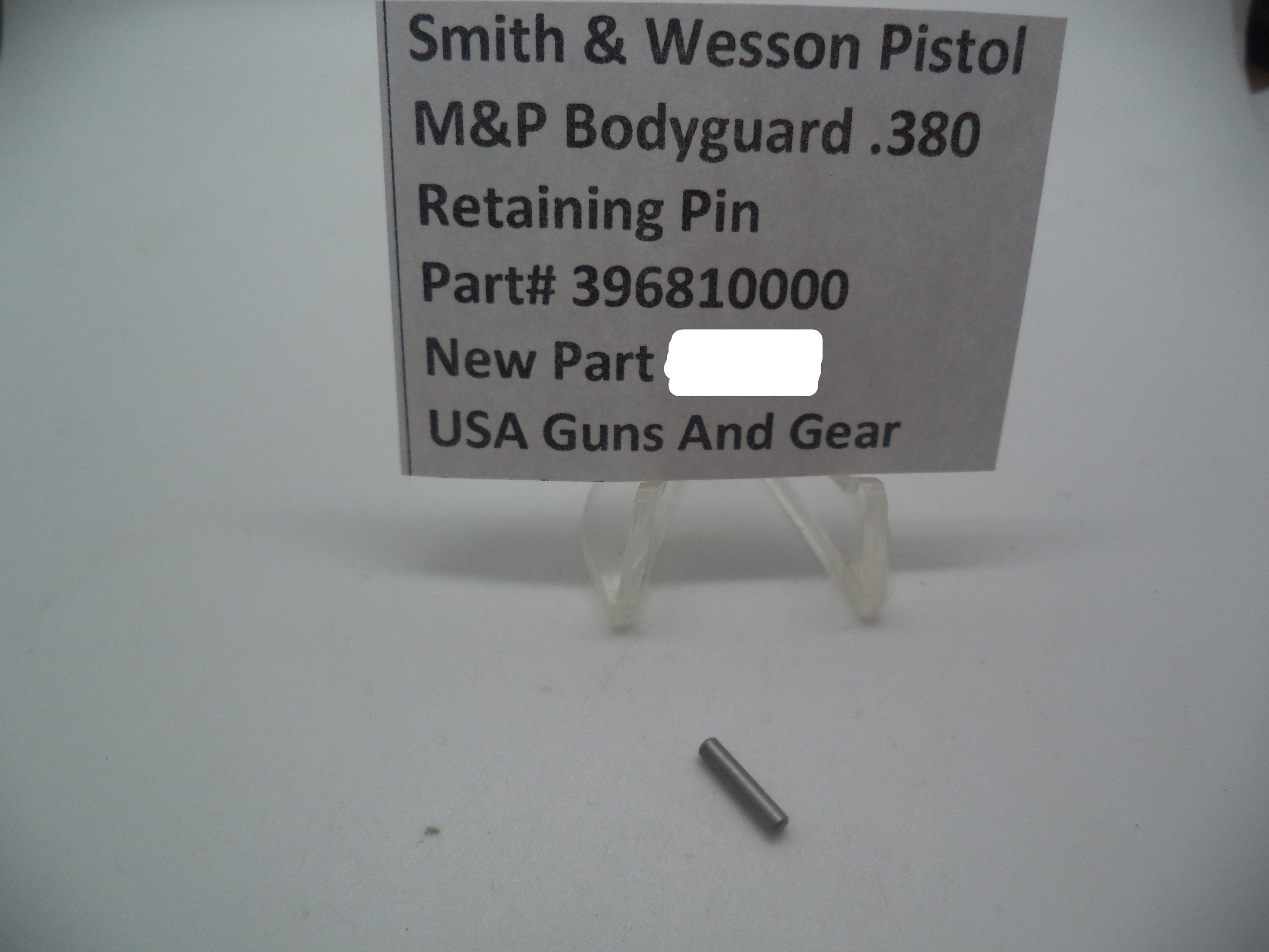 Smith & Wesson M&P Bodyguard 380 Retaining Pin Factory OEM 396810000
