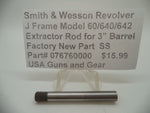 076760000 Smith & Wesson J Frame 60-2 640 642 Extractor Rod  For a 3" Barrel New Part