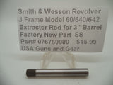 076760000 Smith & Wesson J Frame 60-2 640 642 Extractor Rod  For a 3" Barrel New Part