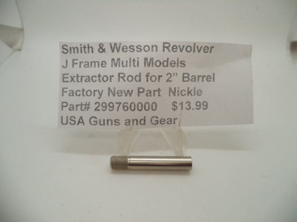 Smith & Wesson J Frame Extractor Rod Nickel 2" Barrel 1.303" Length - 299760000