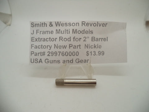 299760000 Smith & Wesson New J Frame Nickel 2" Barrel Extractor Rod